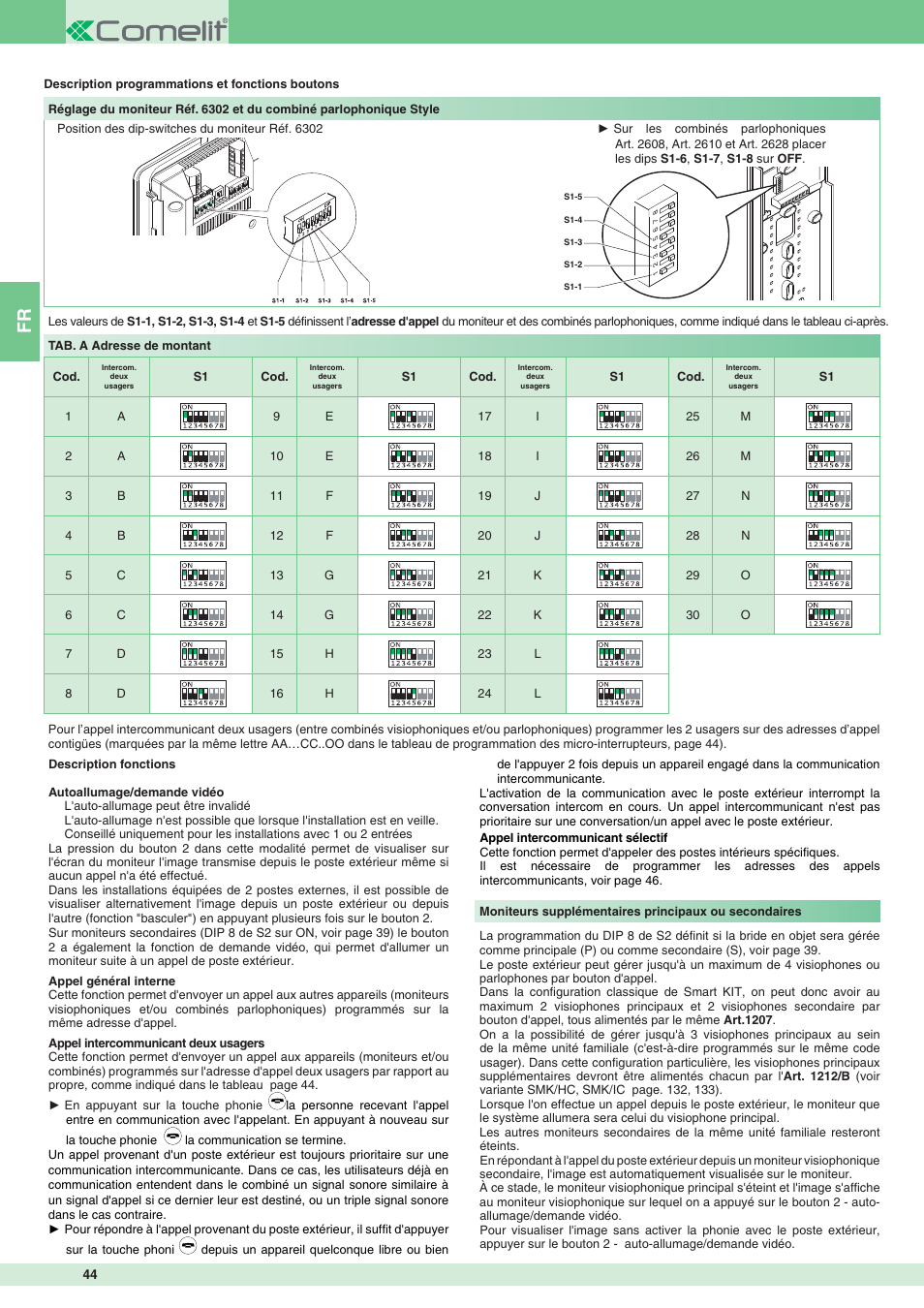 Comelit MT 8172IS User Manual | Page 44 / 140