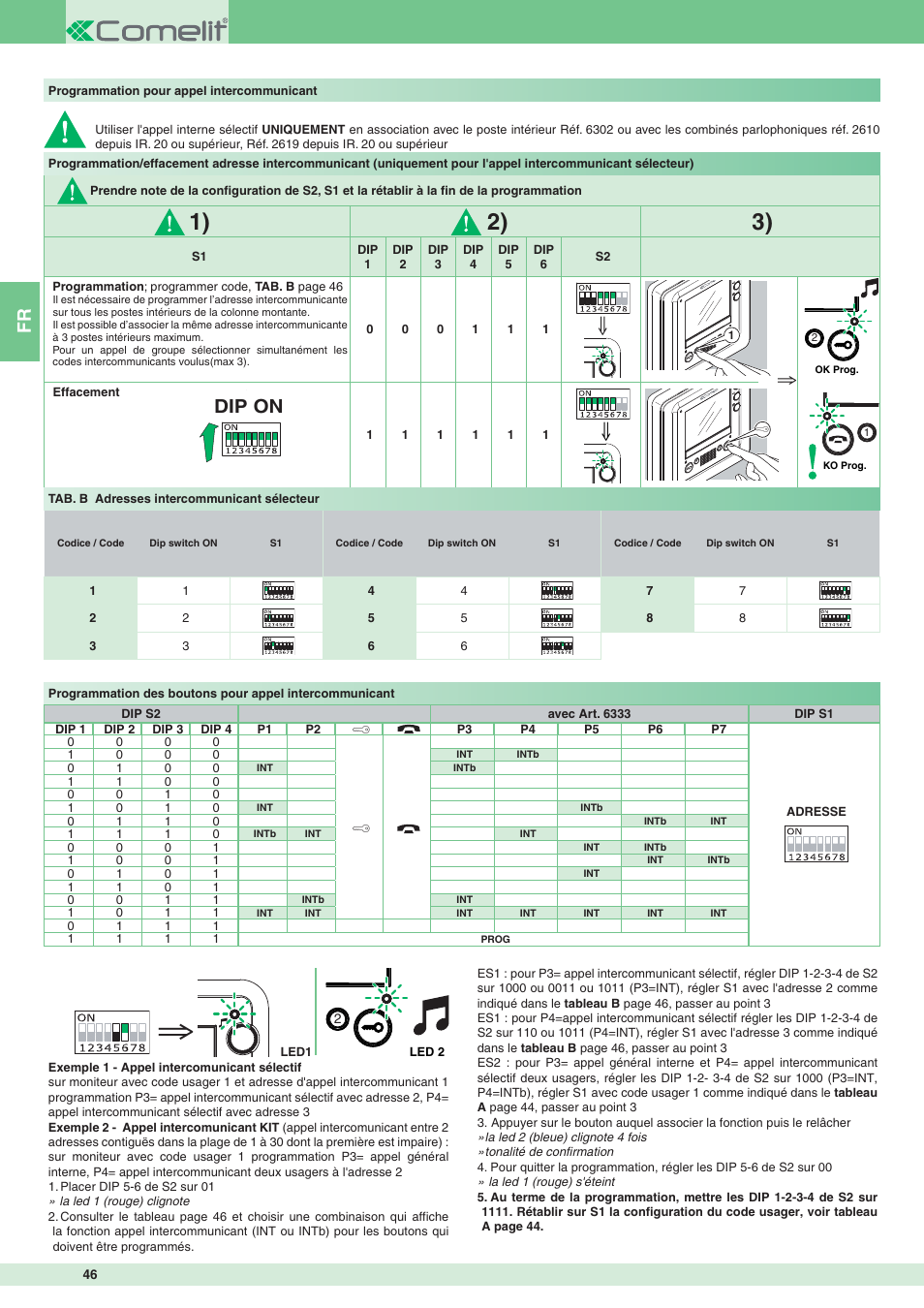Dip on | Comelit MT 8172IS User Manual | Page 46 / 140