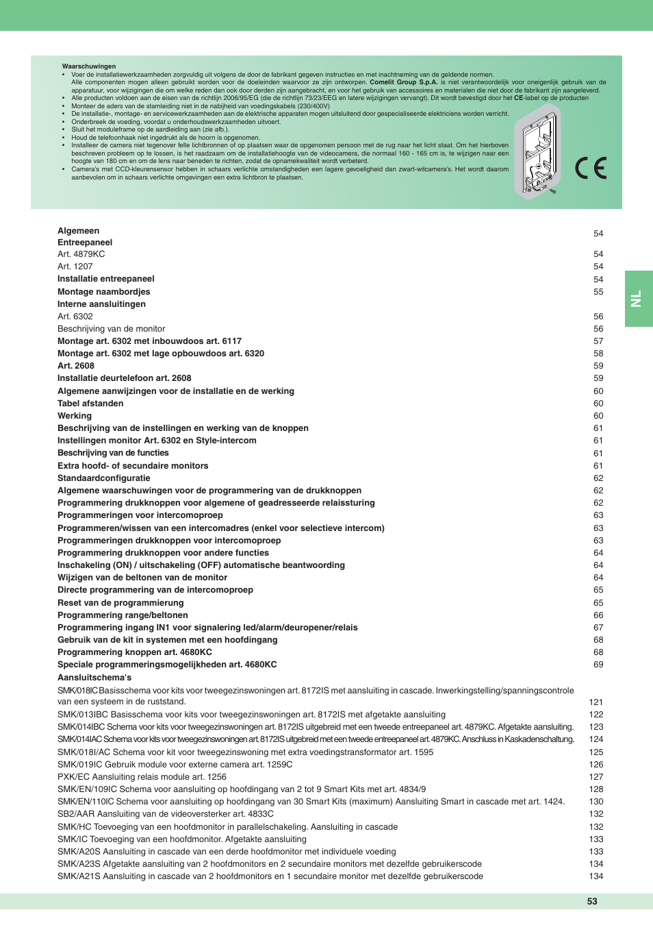 Comelit MT 8172IS User Manual | Page 53 / 140
