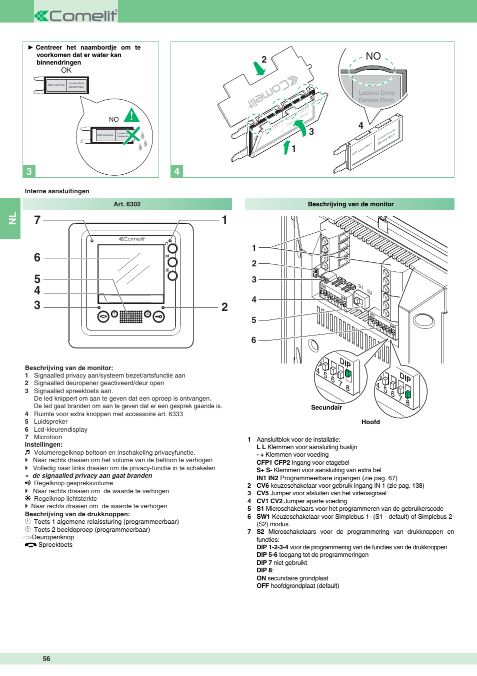 Nl 4 3 | Comelit MT 8172IS User Manual | Page 56 / 140