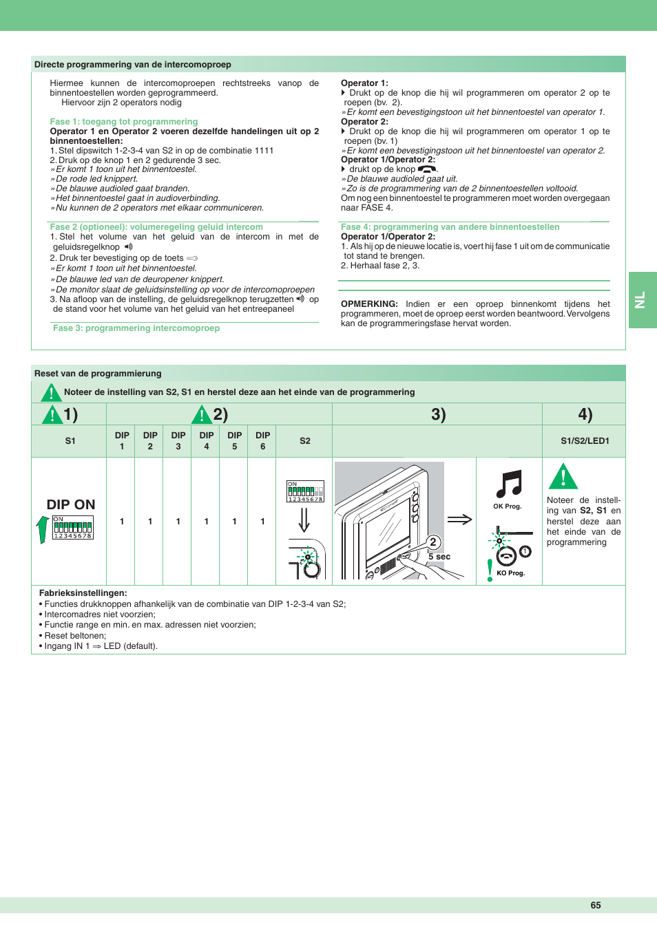 Dip on | Comelit MT 8172IS User Manual | Page 65 / 140