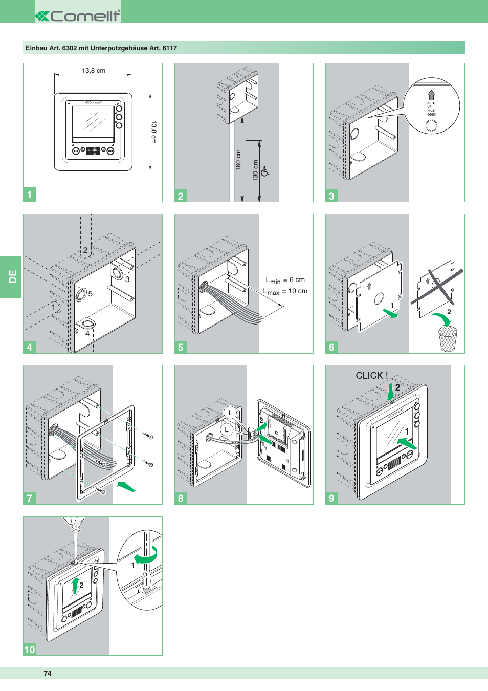 Comelit MT 8172IS User Manual | Page 74 / 140