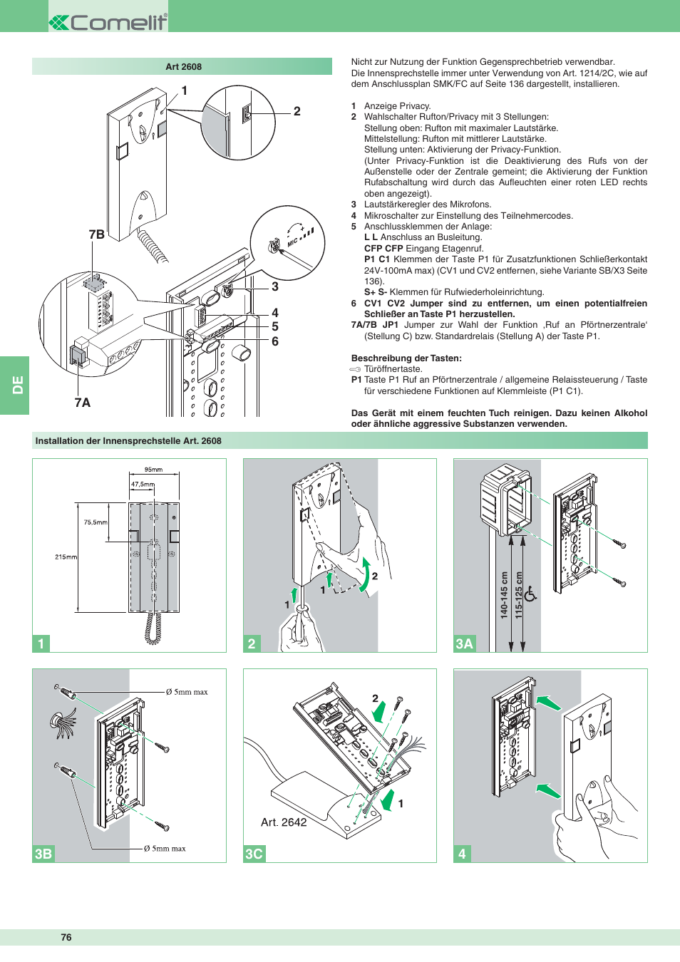 Comelit MT 8172IS User Manual | Page 76 / 140