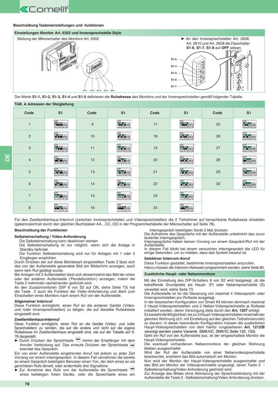 Comelit MT 8172IS User Manual | Page 78 / 140