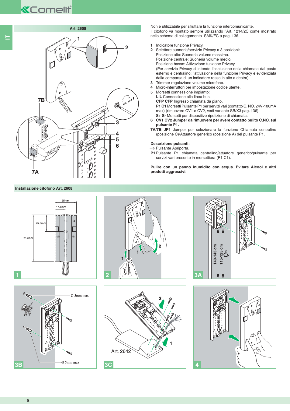 Comelit MT 8172IS User Manual | Page 8 / 140