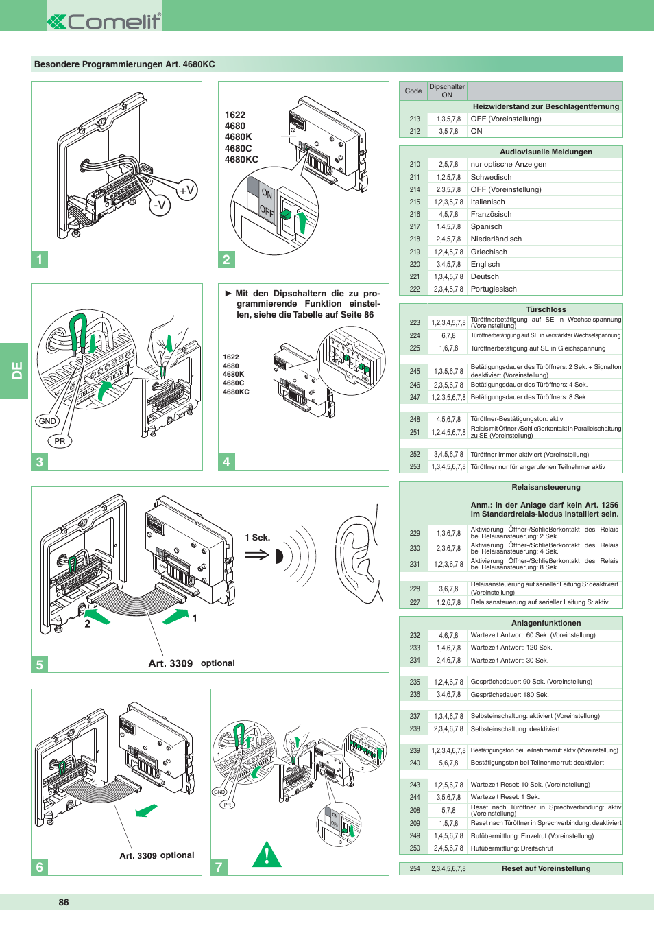 V +v | Comelit MT 8172IS User Manual | Page 86 / 140