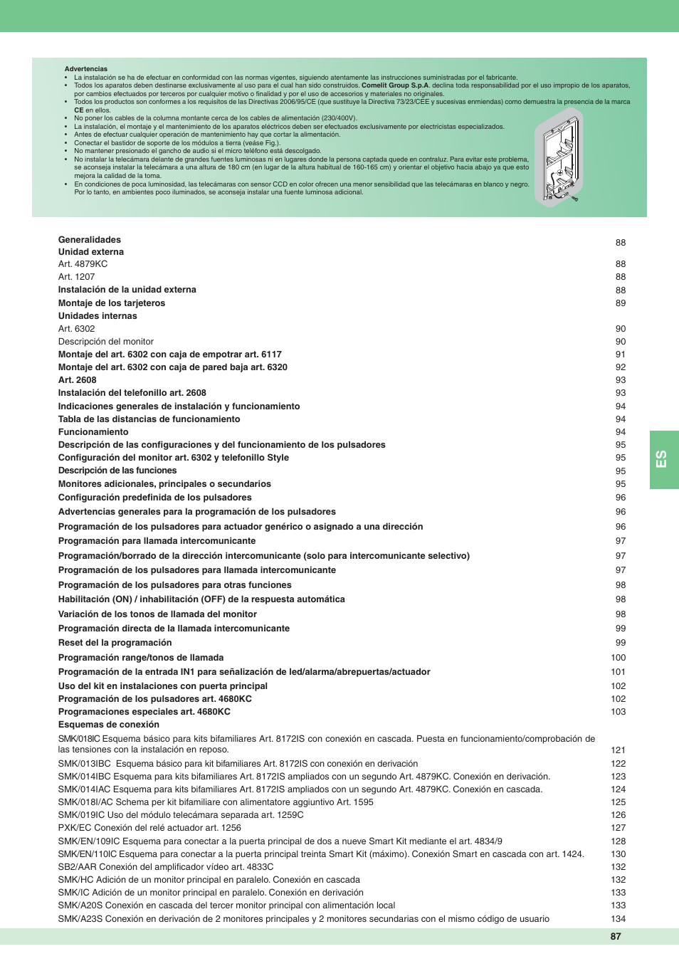 Comelit MT 8172IS User Manual | Page 87 / 140