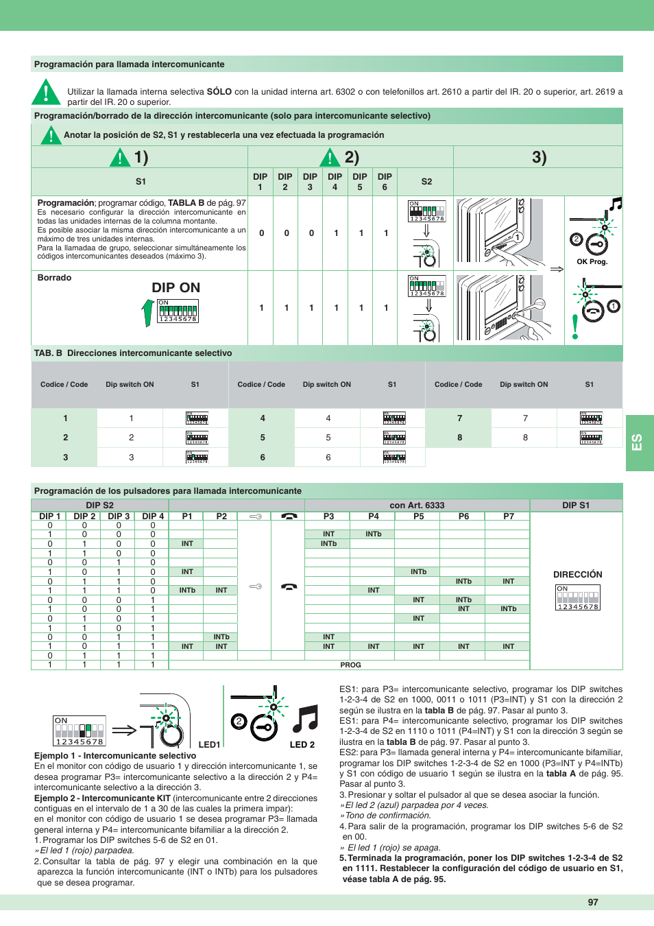 Dip on | Comelit MT 8172IS User Manual | Page 97 / 140