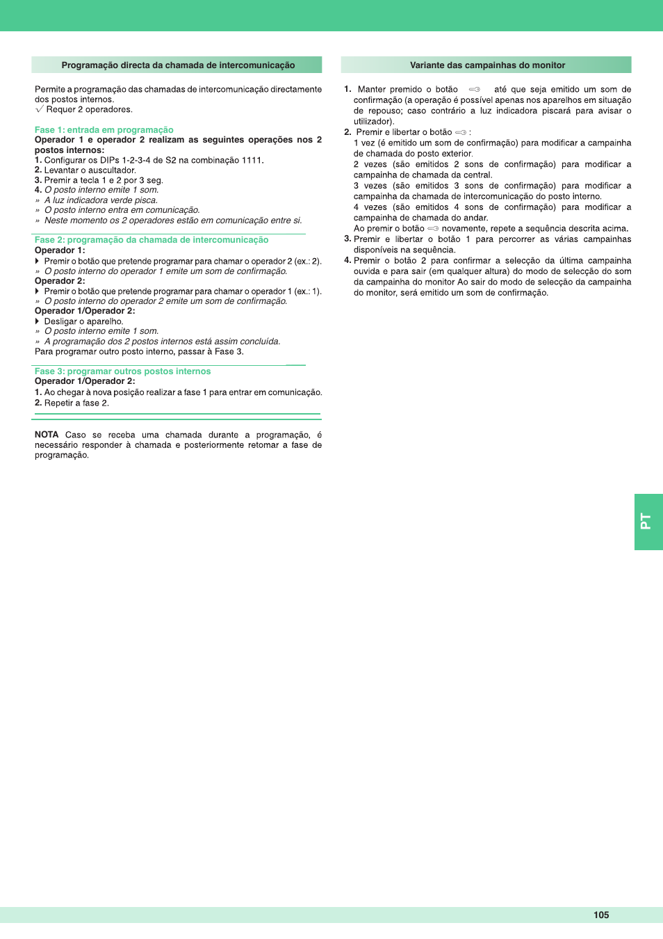 Comelit MT 8471MB User Manual | Page 105 / 120