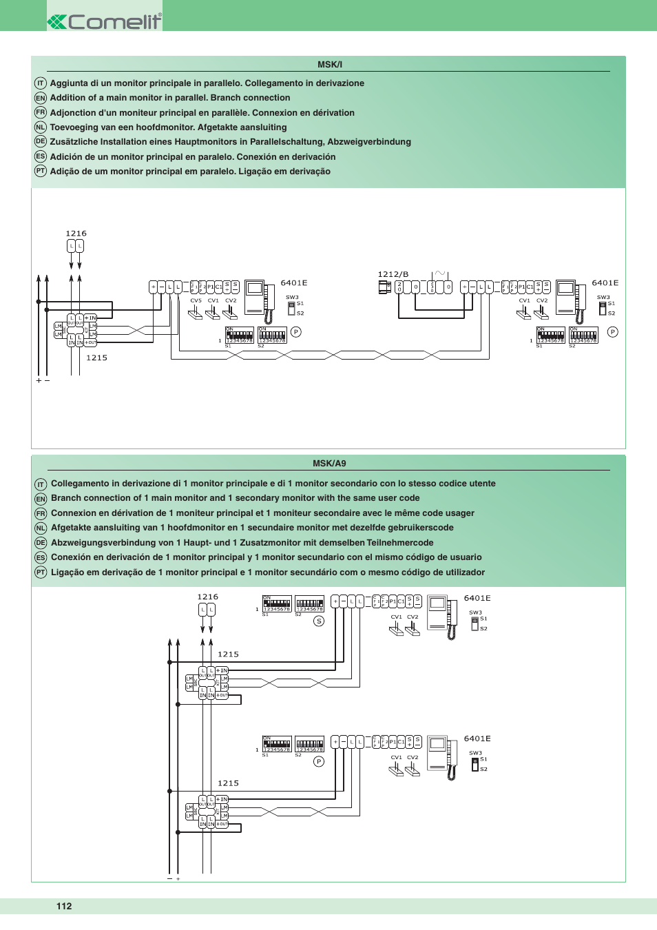 Comelit MT 8471MB User Manual | Page 112 / 120