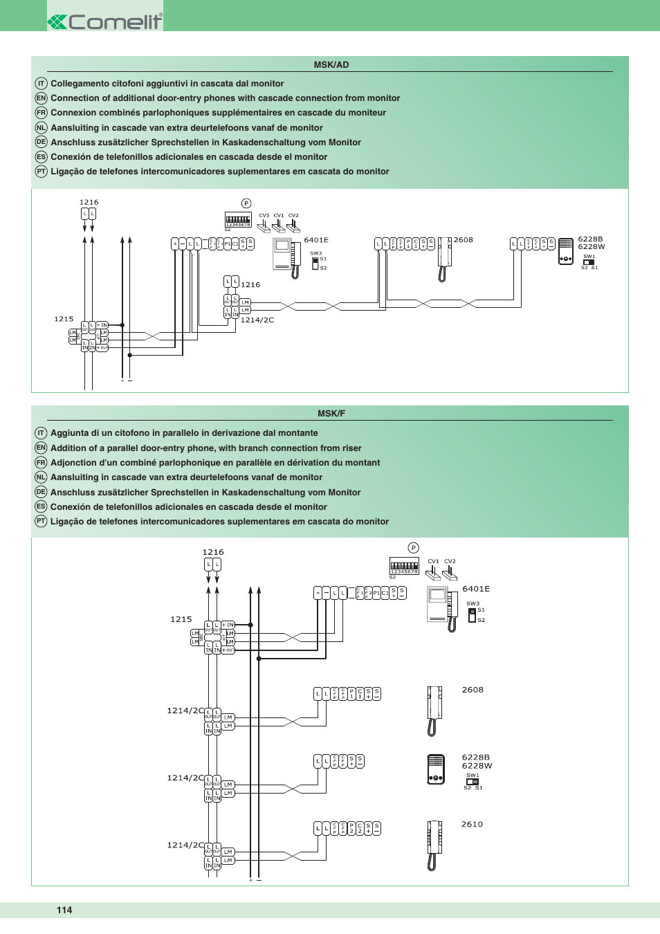 Comelit MT 8471MB User Manual | Page 114 / 120