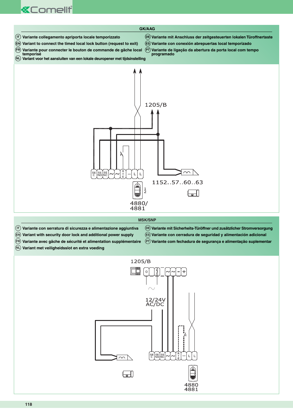Comelit MT 8471MB User Manual | Page 118 / 120