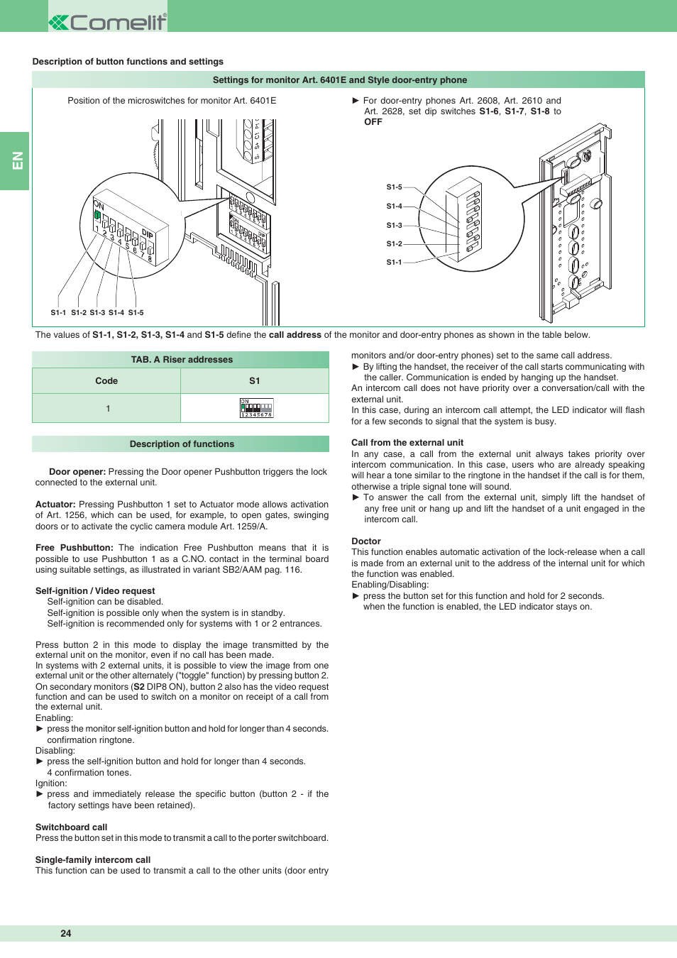 Comelit MT 8471MB User Manual | Page 24 / 120