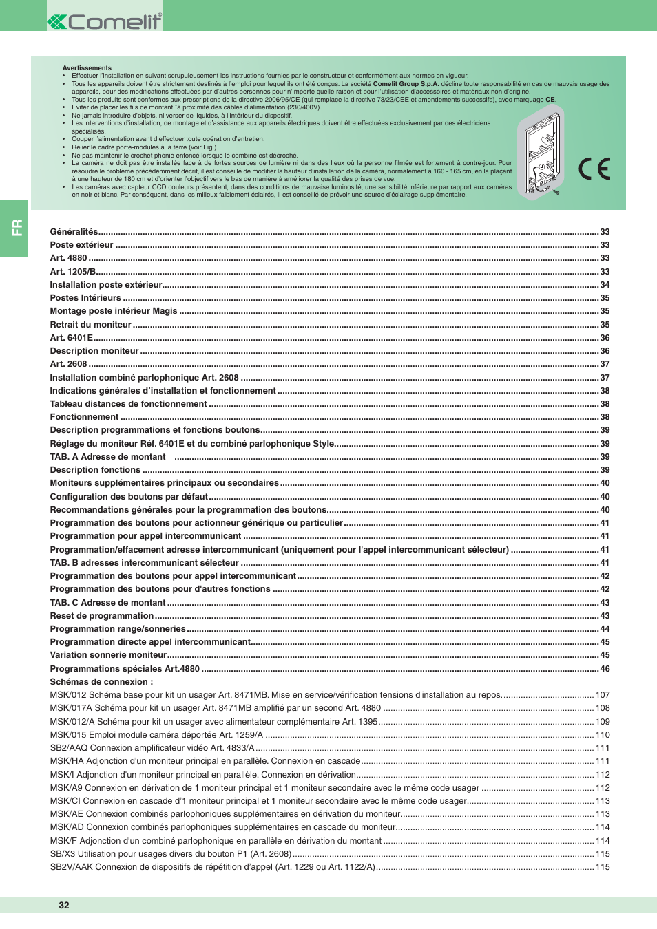 Comelit MT 8471MB User Manual | Page 32 / 120