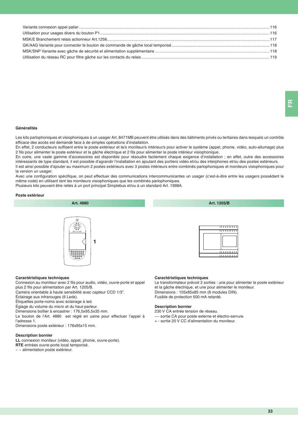 Comelit MT 8471MB User Manual | Page 33 / 120