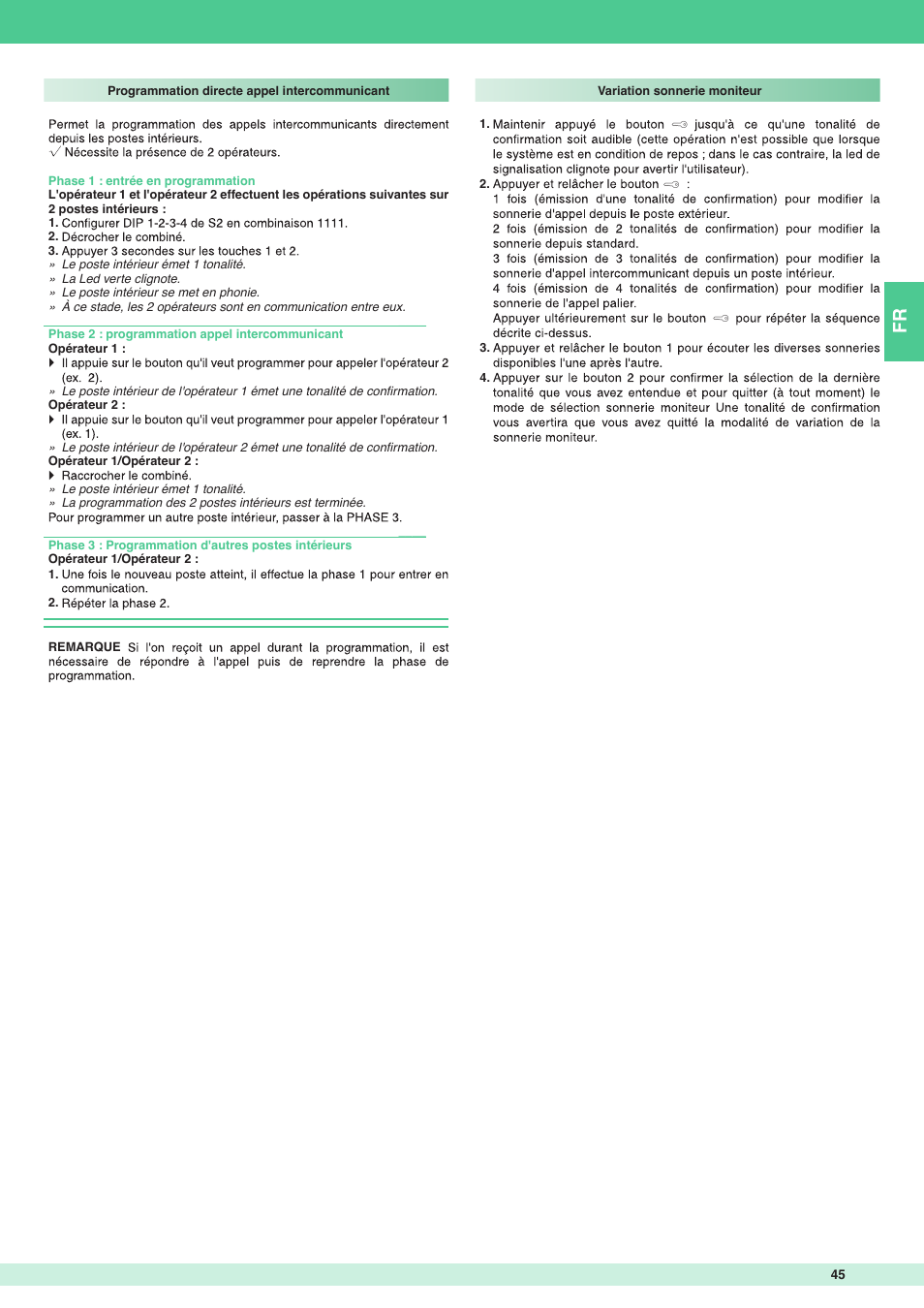 Comelit MT 8471MB User Manual | Page 45 / 120