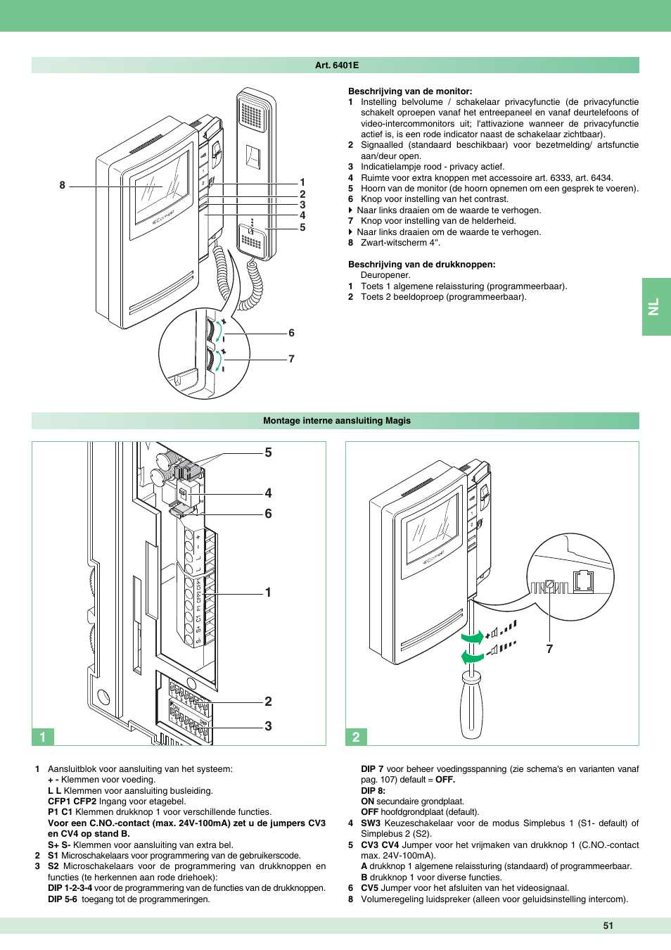 Comelit MT 8471MB User Manual | Page 51 / 120
