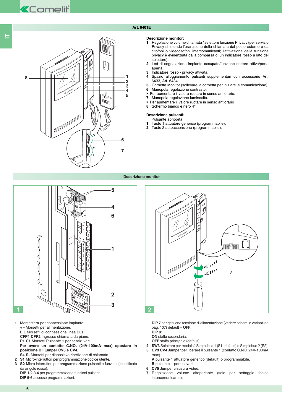 Comelit MT 8471MB User Manual | Page 6 / 120