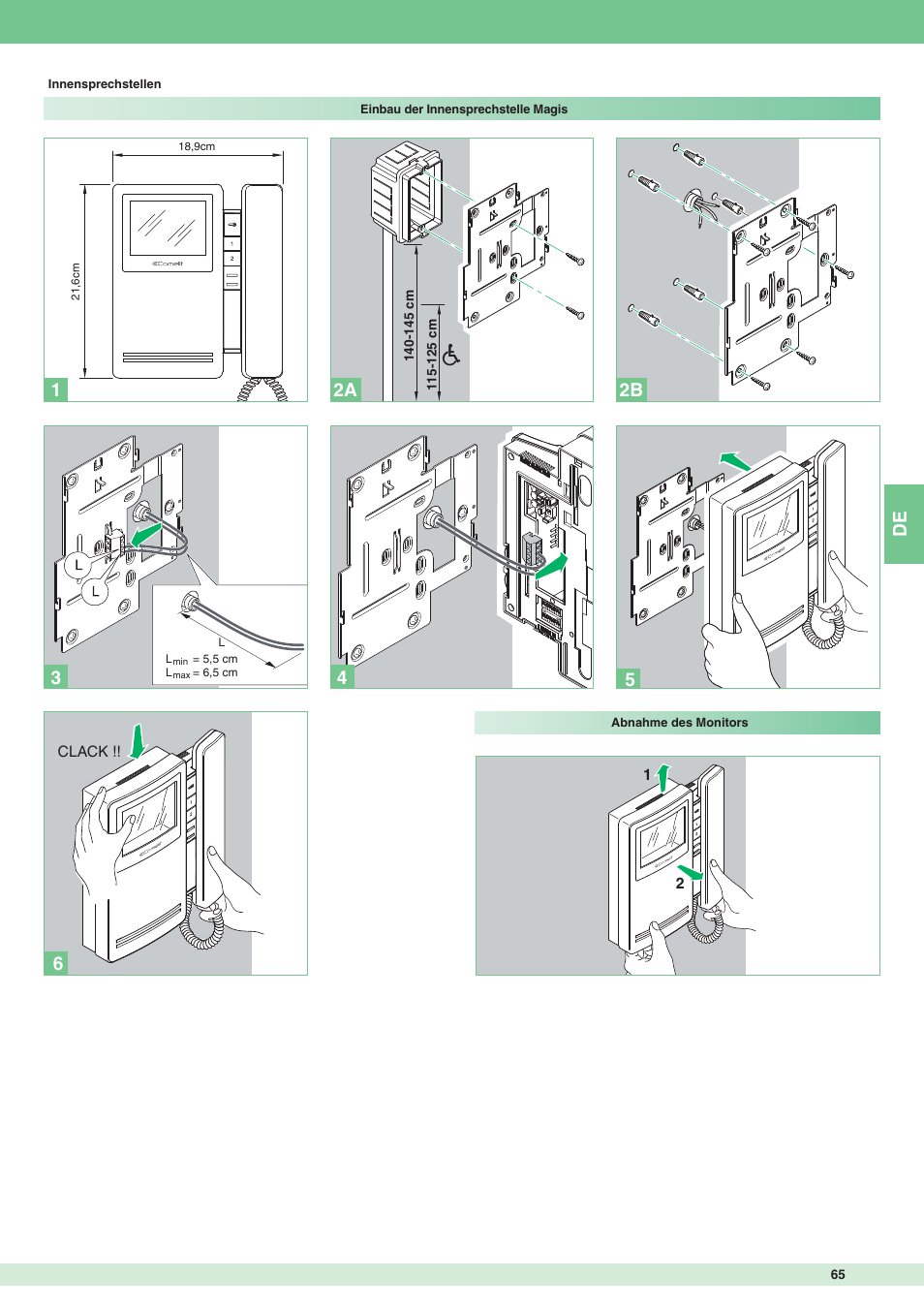 2a 2b 1 | Comelit MT 8471MB User Manual | Page 65 / 120