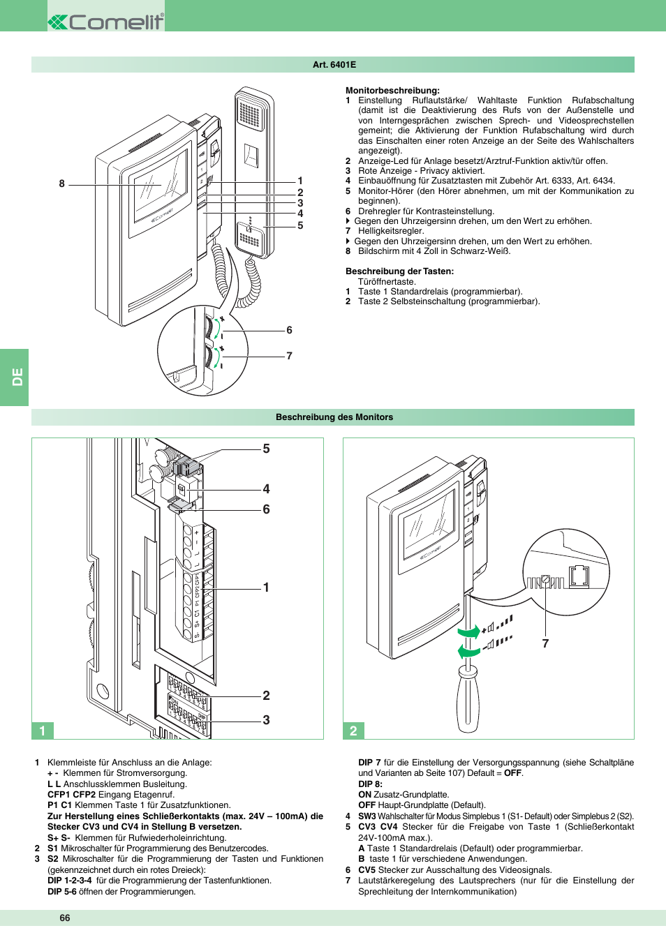 Comelit MT 8471MB User Manual | Page 66 / 120