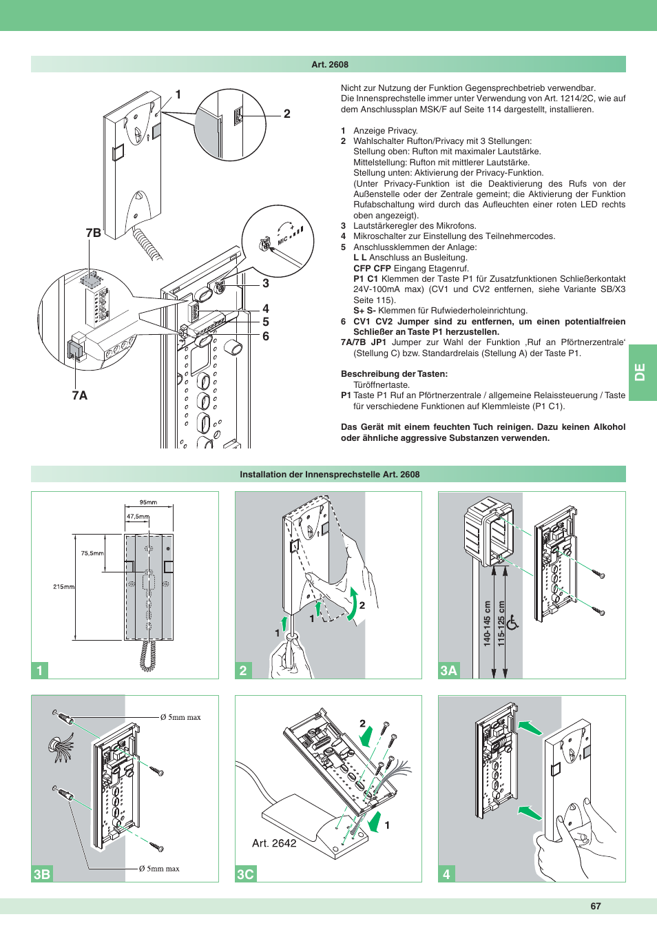 Comelit MT 8471MB User Manual | Page 67 / 120