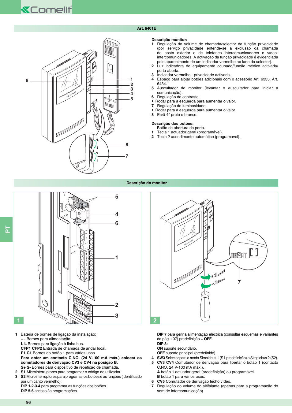 Comelit MT 8471MB User Manual | Page 96 / 120