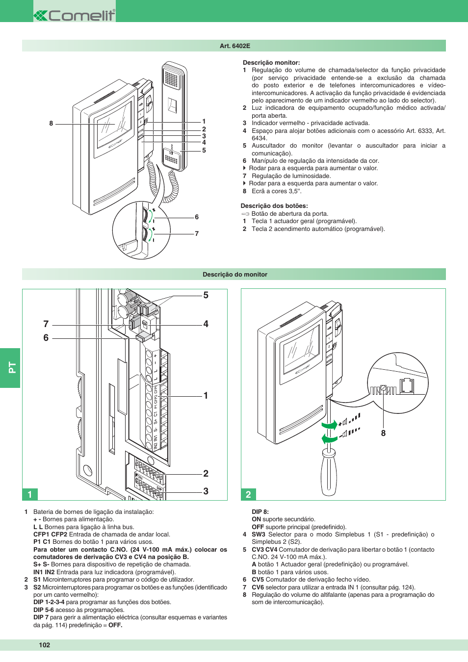 Comelit MT 8471MC User Manual | Page 102 / 128