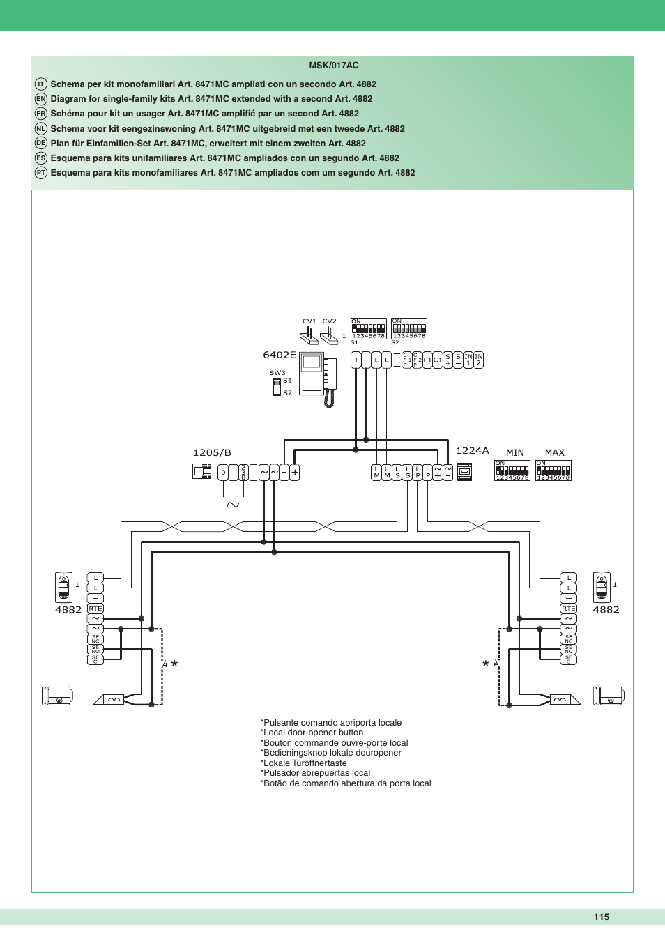 Comelit MT 8471MC User Manual | Page 115 / 128