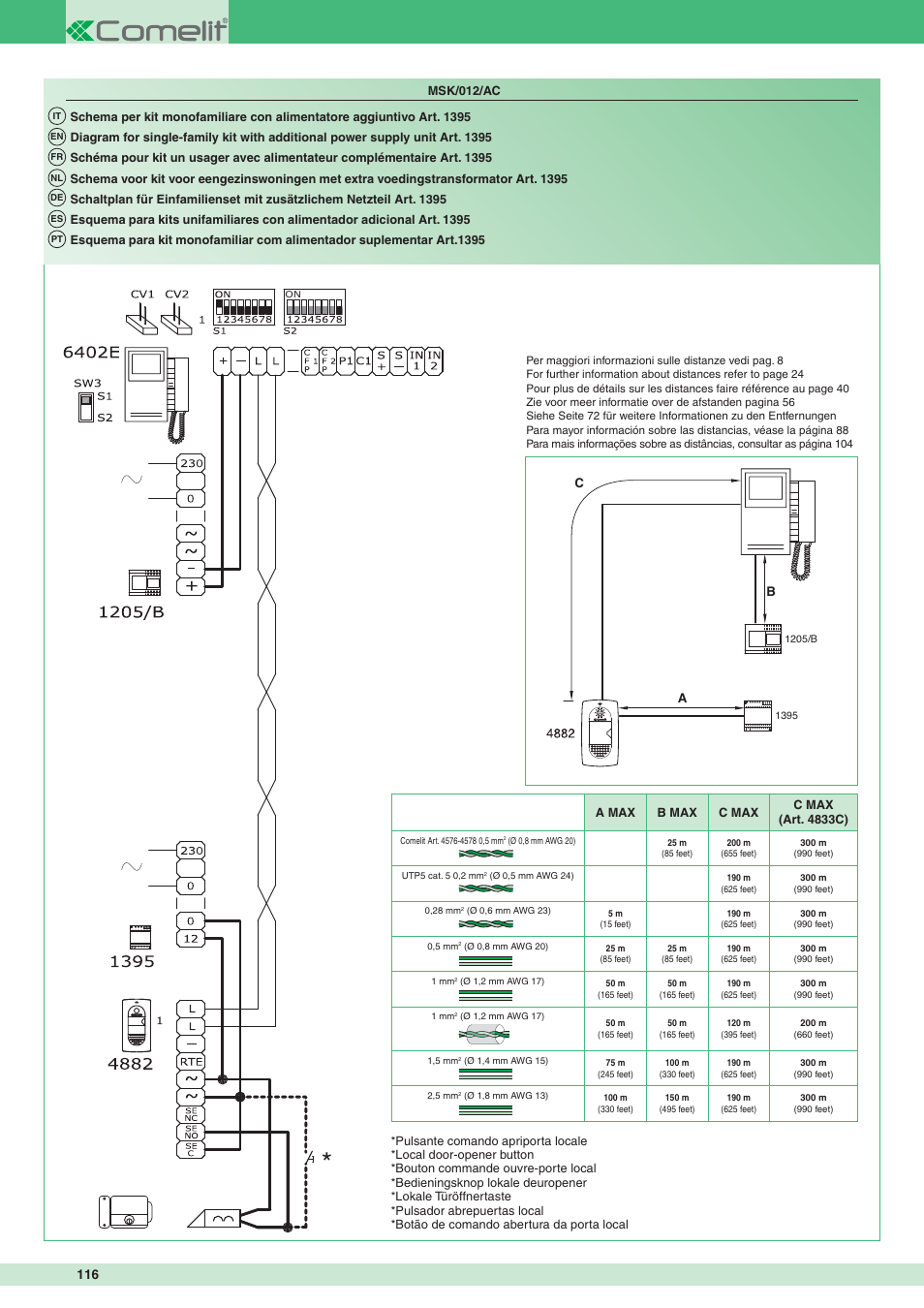 Comelit MT 8471MC User Manual | Page 116 / 128