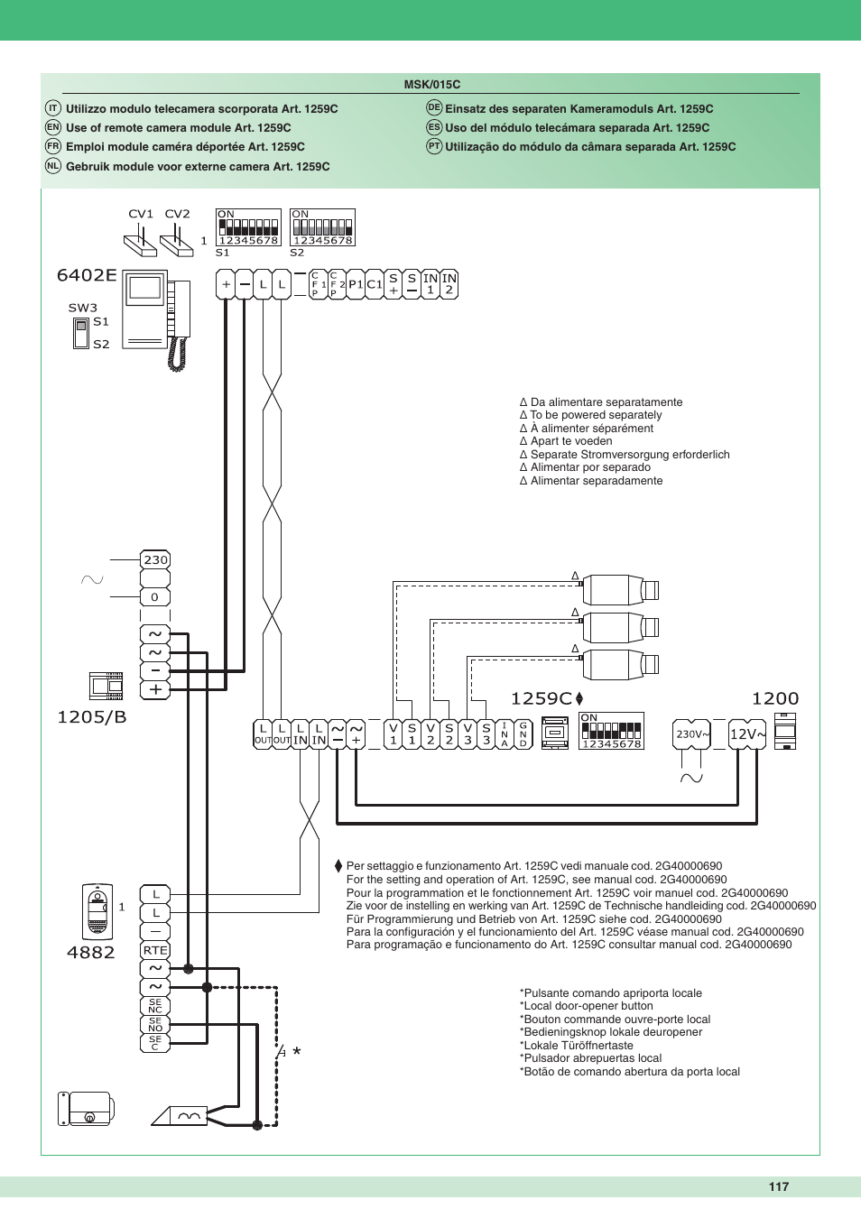 Comelit MT 8471MC User Manual | Page 117 / 128