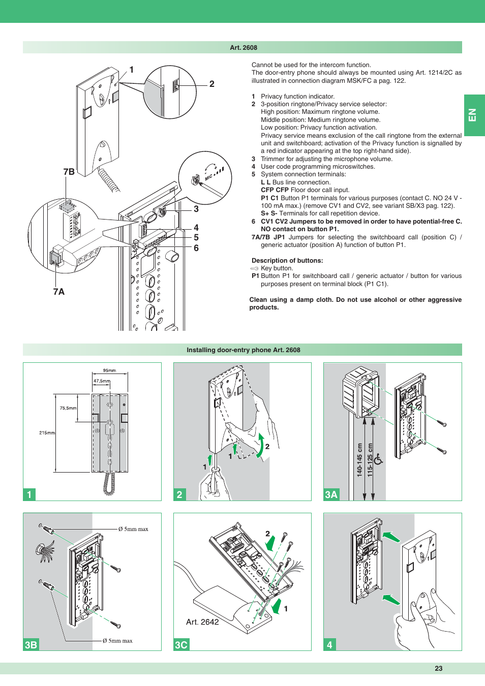 Comelit MT 8471MC User Manual | Page 23 / 128