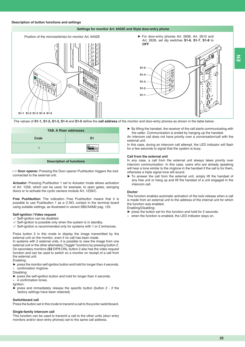 Comelit MT 8471MC User Manual | Page 25 / 128