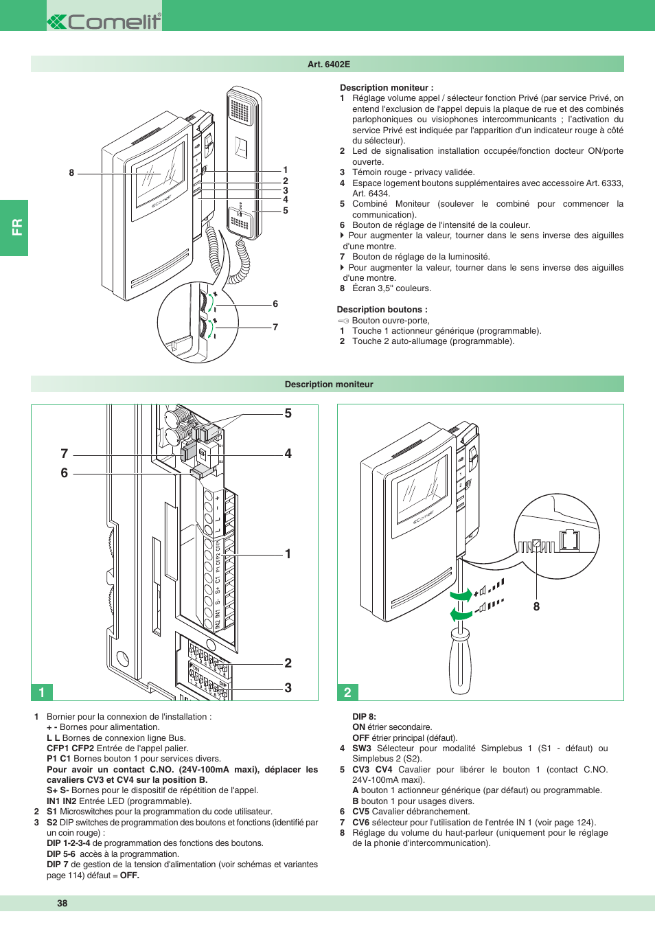 Comelit MT 8471MC User Manual | Page 38 / 128