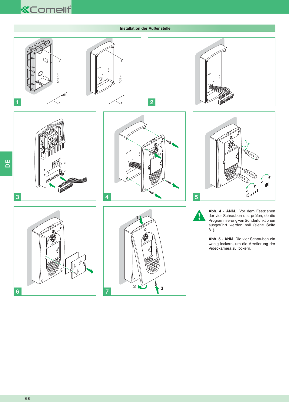 De 4 | Comelit MT 8471MC User Manual | Page 68 / 128