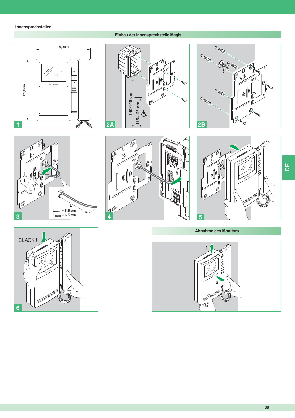 2a 2b 1 | Comelit MT 8471MC User Manual | Page 69 / 128