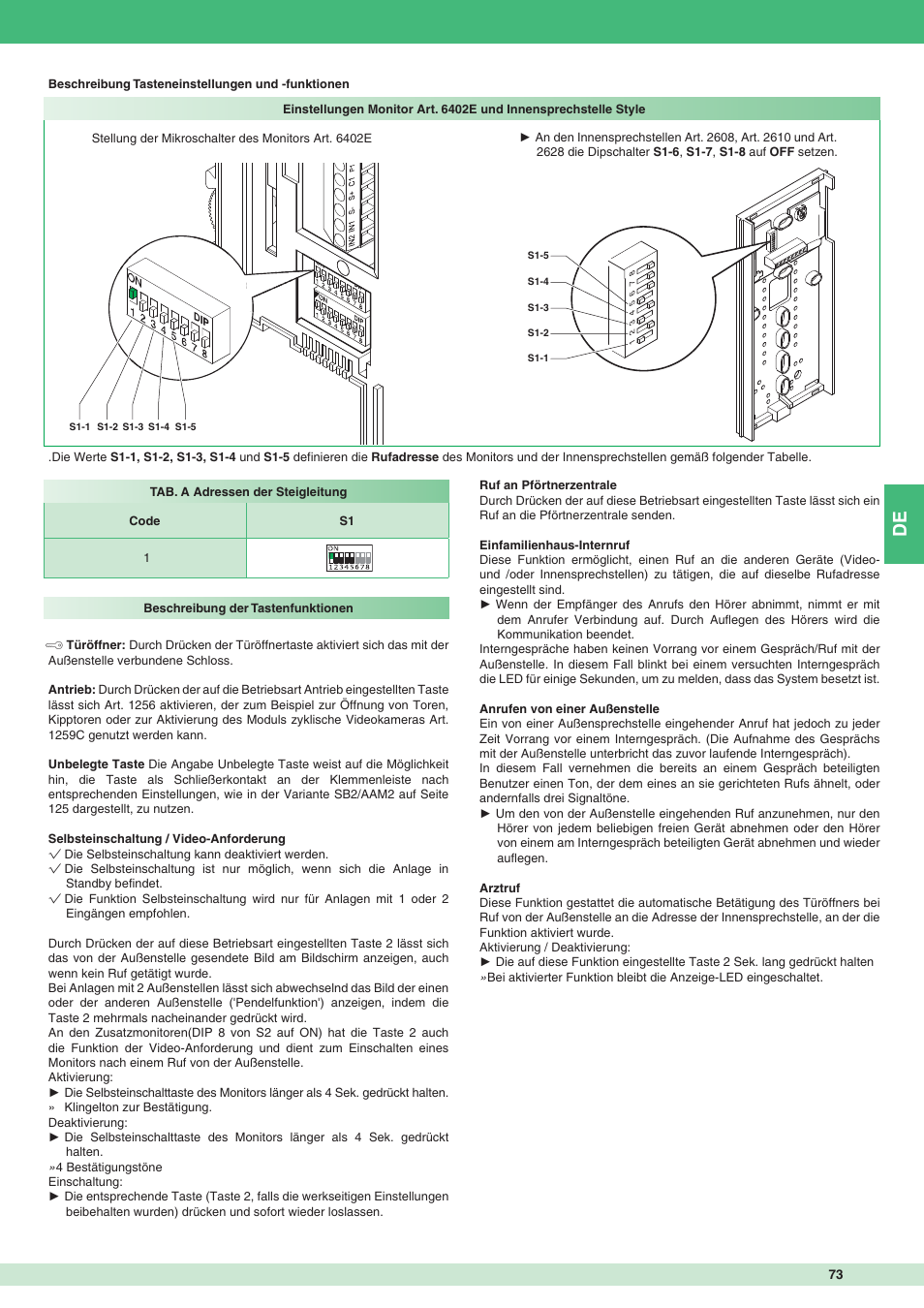 Comelit MT 8471MC User Manual | Page 73 / 128