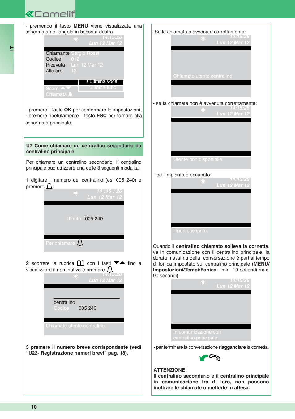 Comelit MT 1998VC User Manual | Page 10 / 124