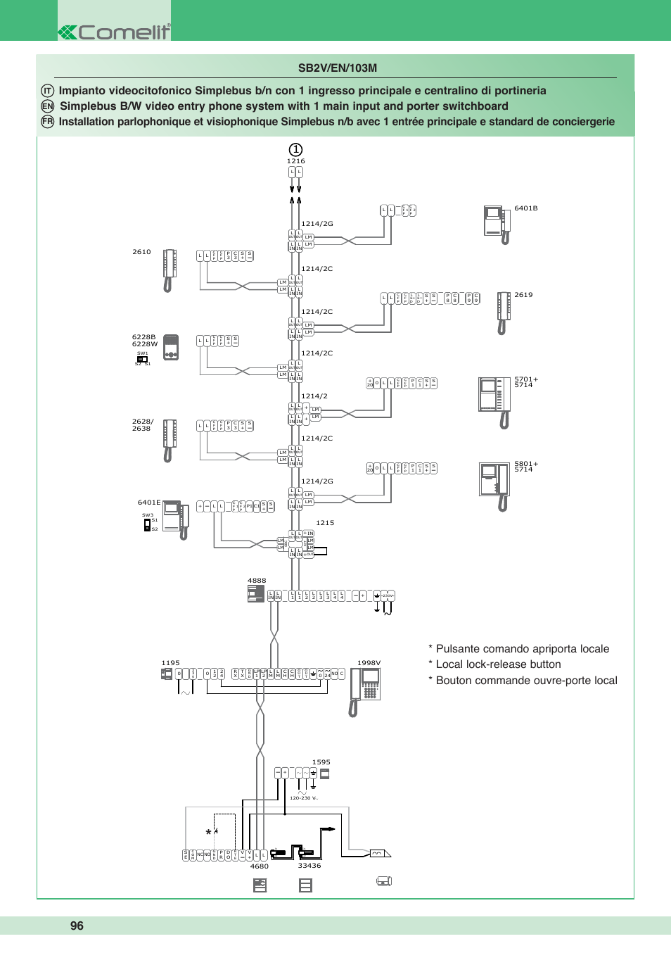 It en fr | Comelit MT 1998VC User Manual | Page 100 / 124