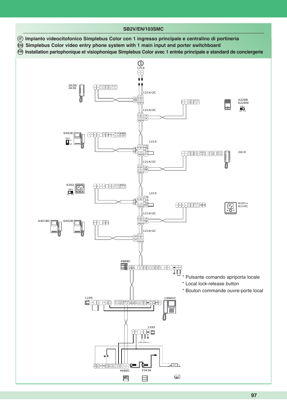 It en fr | Comelit MT 1998VC User Manual | Page 101 / 124