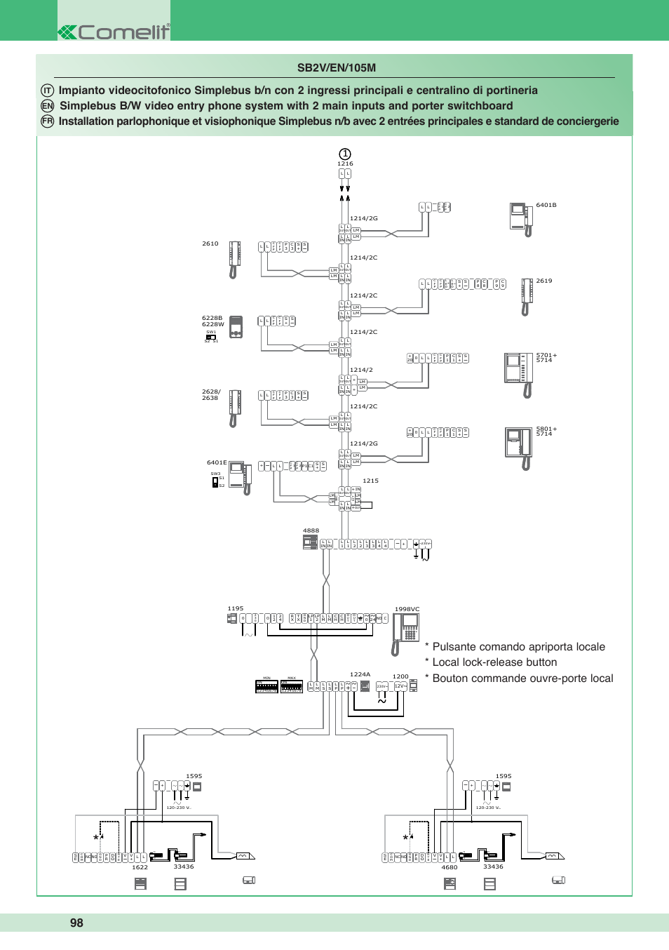 It en fr | Comelit MT 1998VC User Manual | Page 102 / 124