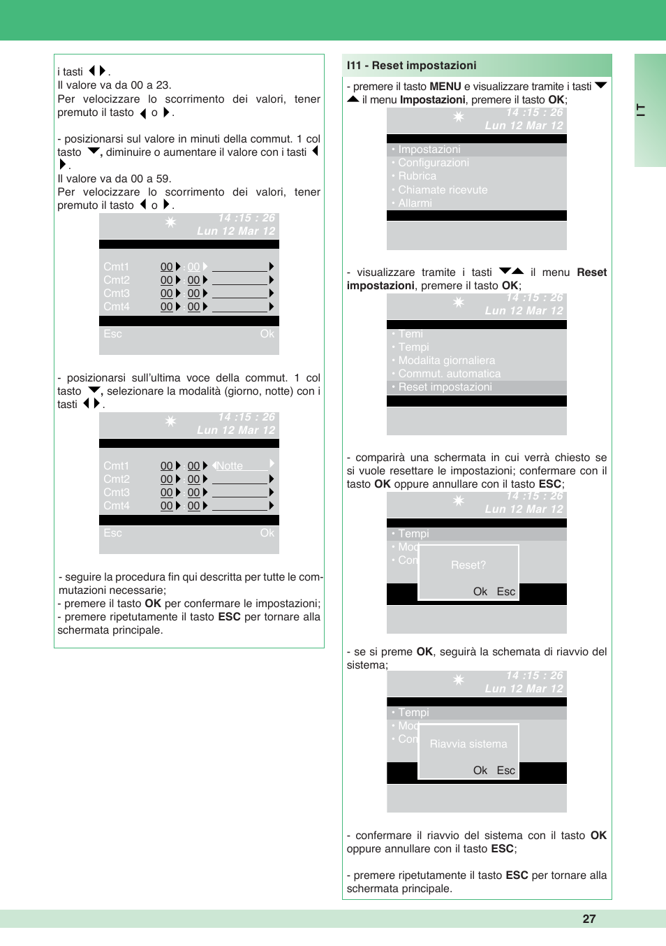 Comelit MT 1998VC User Manual | Page 27 / 124