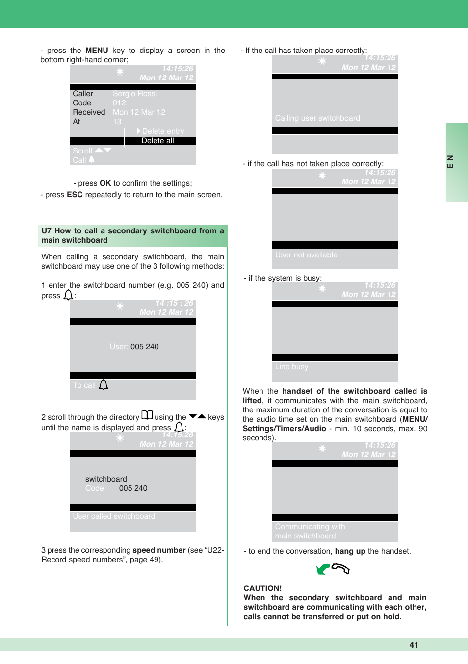 Comelit MT 1998VC User Manual | Page 41 / 124