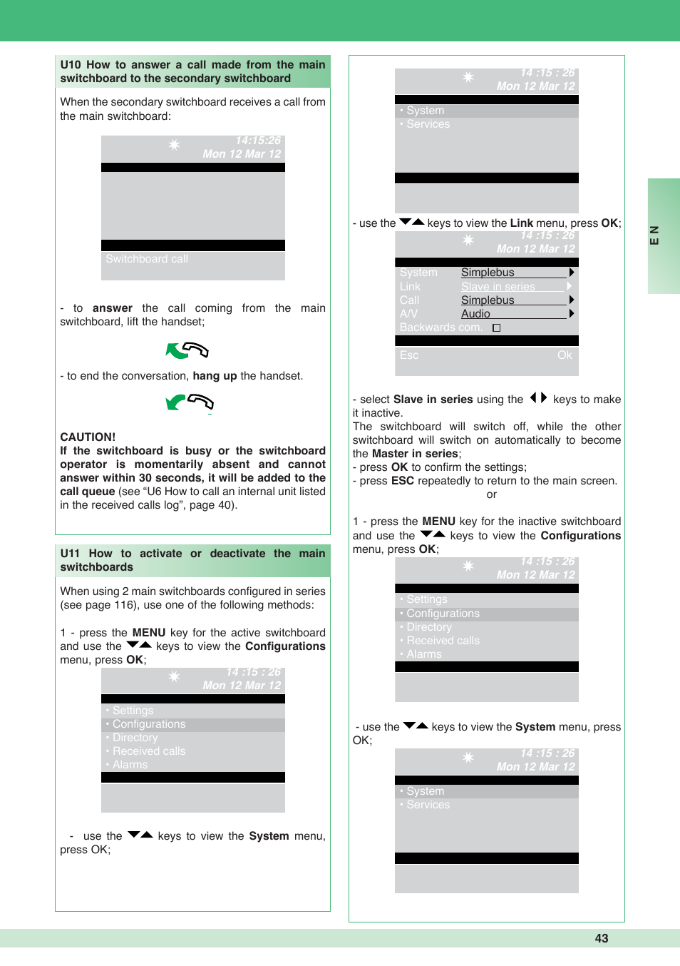 Comelit MT 1998VC User Manual | Page 43 / 124