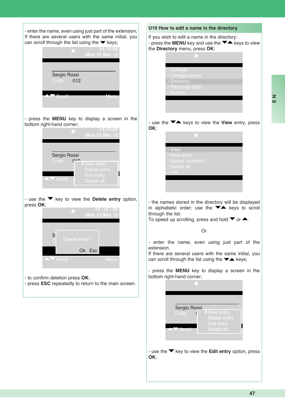 Comelit MT 1998VC User Manual | Page 47 / 124