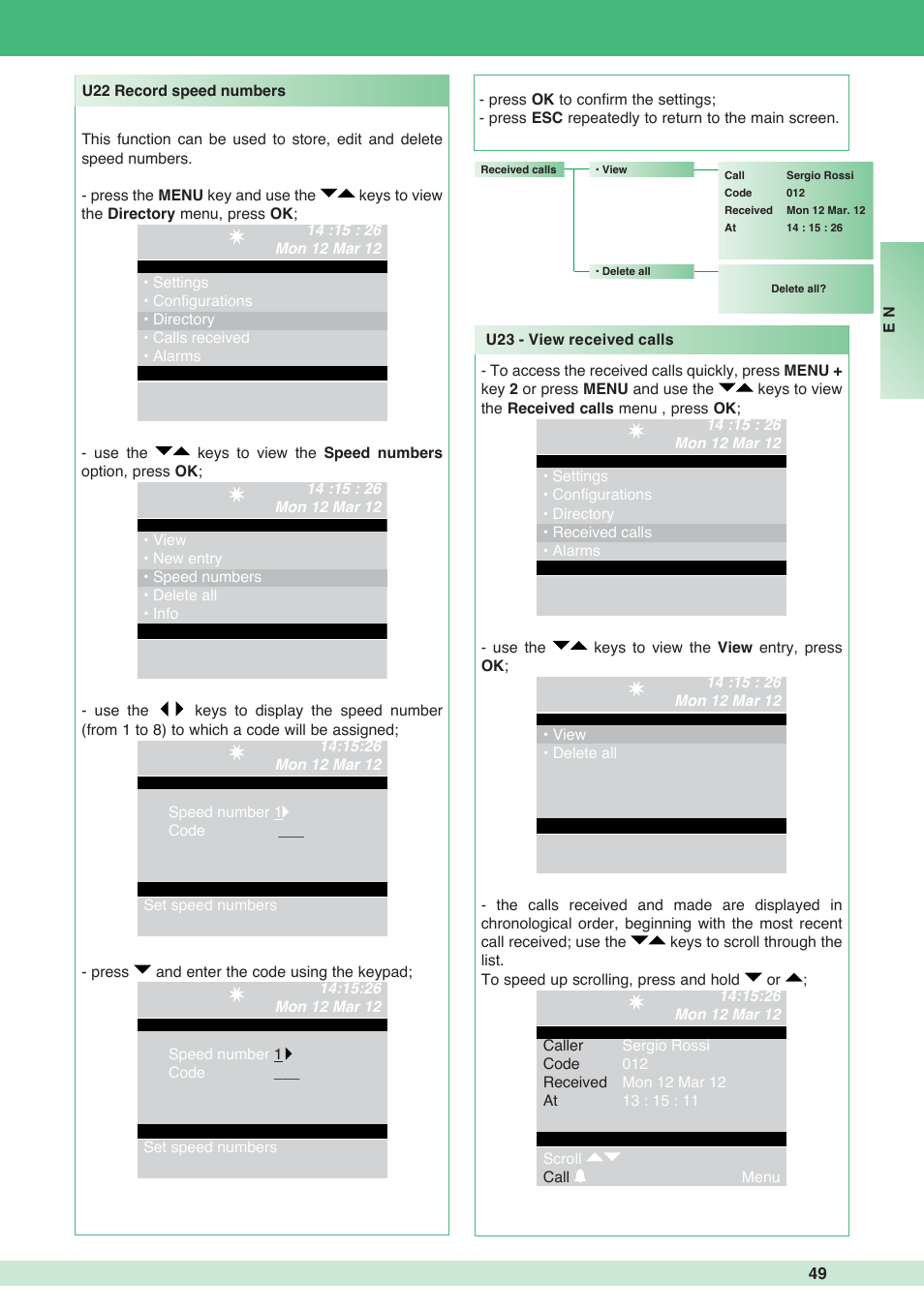 Comelit MT 1998VC User Manual | Page 49 / 124