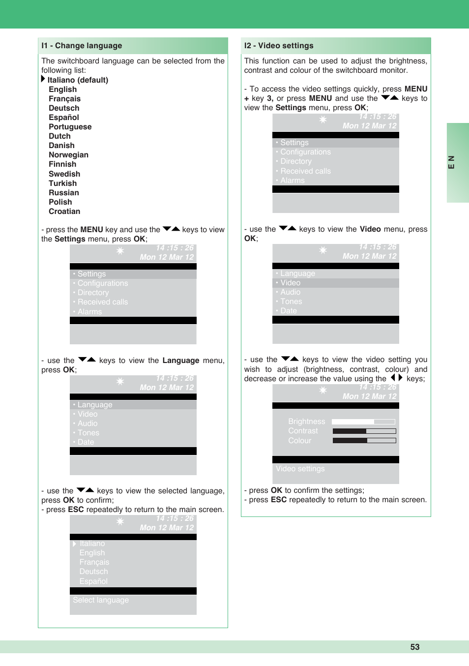 Comelit MT 1998VC User Manual | Page 53 / 124