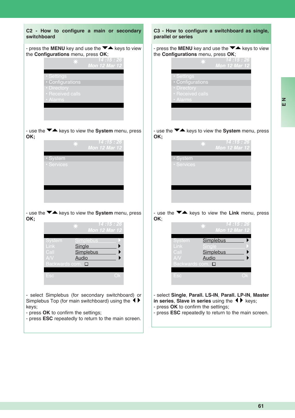 Comelit MT 1998VC User Manual | Page 65 / 124