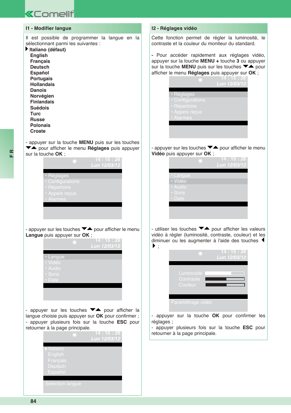 Comelit MT 1998VC User Manual | Page 88 / 124