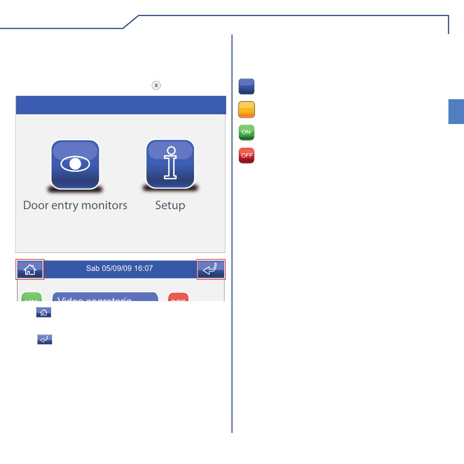 Door entry monitorss rs setup, Guide to colours | Comelit MT 6101BM User Manual | Page 31 / 104