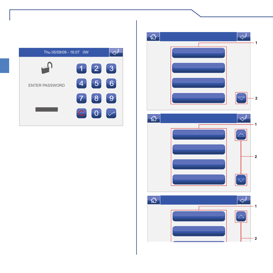 Advanced, Accessing advanced menus, Advanced menus description | Comelit MT 6101BM User Manual | Page 40 / 104